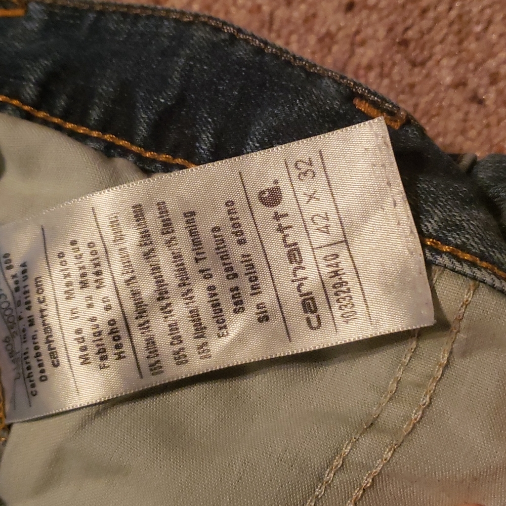 Carhartt double lined carpenter jeans size 42X32